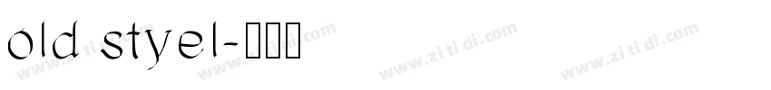 old styel字体转换